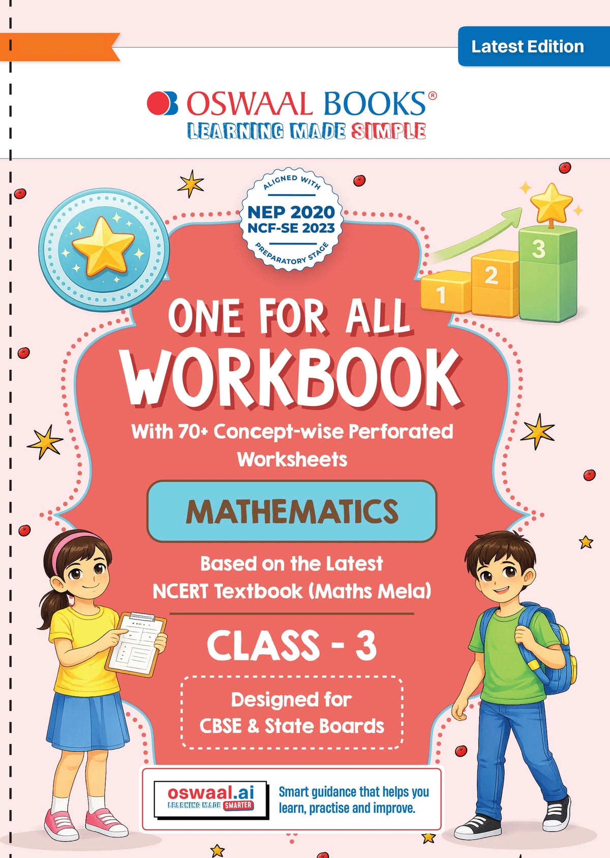 One for All Workbook Class 3 Mathematics | 70+ Concept-wise Perforated Worksheets | Based on NCERT Maths Mela | NEP 2020 & NCF 2023 Aligned | For CBSE & State Boards | Builds Concept Clarity & Scientific Skills