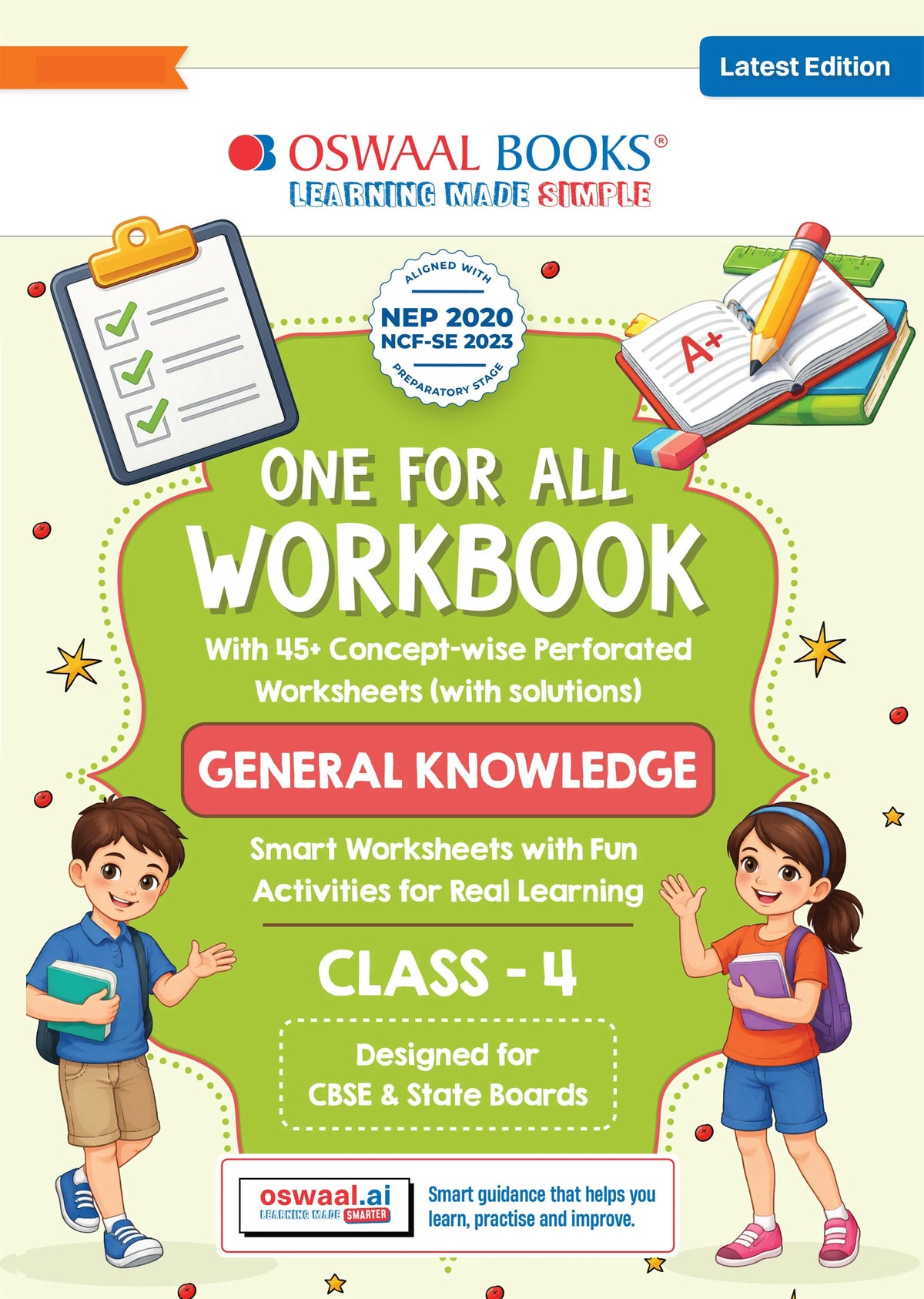 One for All Workbook Class 4 General Knowledge | 45+ Concept-wise Perforated Worksheets | NEP 2020 & NCF 2023 Aligned | For CBSE & State Boards | Builds Concept Clarity & Scientific Skills