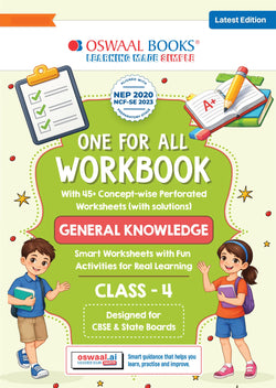 One for All Workbook Class 4 General Knowledge| 45+ Concept-wise Perforated Worksheets | NEP 2020 & NCF 2023 Aligned | For CBSE & State Boards | Builds Concept Clarity & Scientific Skills