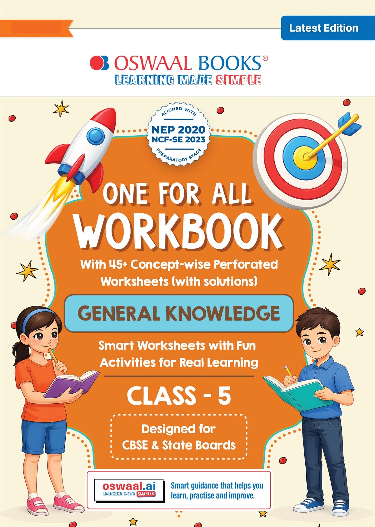 One for All Workbook Class 5 General Knowledge | 45+ Concept-wise Perforated Worksheets | NEP 2020 & NCF 2023 Aligned | For CBSE & State Boards | Builds Concept Clarity & Scientific Skills