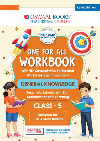 One for All Workbook Class 5 General Knowledge | 45+ Concept-wise Perforated Worksheets | NEP 2020 & NCF 2023 Aligned | For CBSE & State Boards | Builds Concept Clarity & Scientific Skills