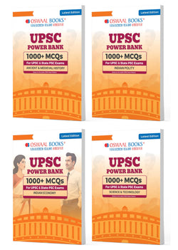 Power Bank |1000+ MCQs For UPSC And State PSCs Exams | Ancient & Medieval History, Indian Polity,Indian Economy, Science & Technology (Set of 4) |Latest Edition