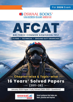 AFCAT PYQs 2011–2026 | 16 Years | Chapter-wise & Topic-wise | Solved Papers | Includes 2026 Paper-1 fully solved | For 2026 Exam