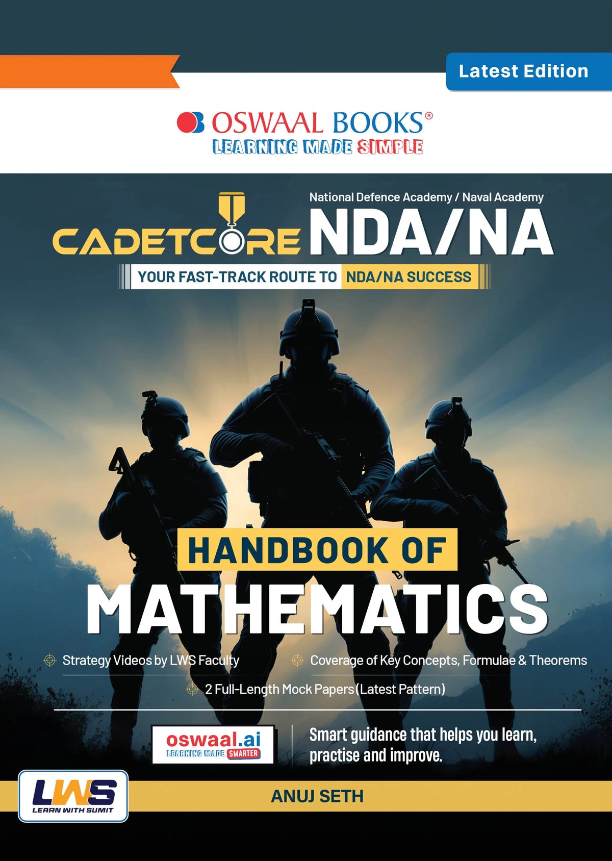 Oswaal CadetCore NDA/NA Mathematics Handbook English Medium | Maths Revision Notes & Mind Maps | Complete Syllabus Quick Revision for NDA/NA | For 2026-27 Exams