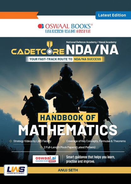 Oswaal CadetCore NDA/NA Mathematics Handbook English Medium | Maths Revision Notes & Mind Maps | Complete Syllabus Quick Revision for NDA/NA | For 2026-27 Exams