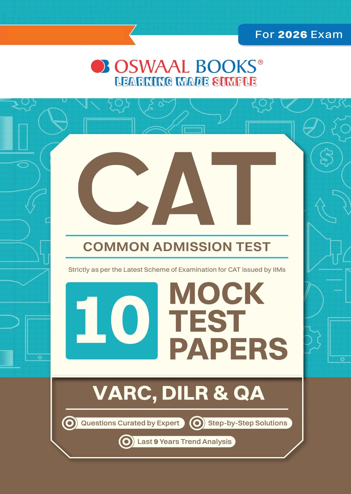 CAT (COMMON ADMISSION TEST) | 10 Mock Test Papers | For 2026 Exam