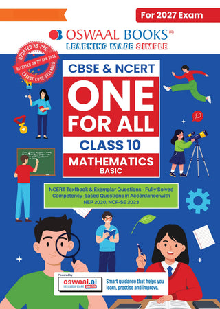 CBSE & NCERT One for All Class 10 | Mathematics Basic | Based on Latest Syllabus (April 2026) |NCERT & Competency-based questions| For 2027 Exam | With Oswaal AI