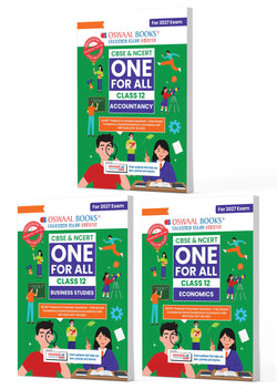 CBSE & NCERT One for All Class 12 Accountancy, Business Studies & Economics (Set of 3 Books) | Includes 2026 Papers (Delhi & Outside Delhi)- fully solved | With NCERT & Competency-based questions | For 2027 Exam | With Oswaal AI