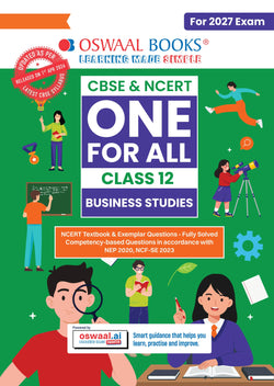 CBSE & NCERT One for All Class 12 Business Studies | Includes 2026 Papers (Delhi & Outside Delhi)- fully solved | With NCERT & Competency-based questions | For 2027 Exam | With Oswaal AI