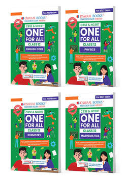 CBSE & NCERT One for All Class 12 English Core, Physics, Chemistry & Mathematics (Set of 4  Books)| Includes 2026 Papers (Delhi & Outside Delhi)- fully solved | With NCERT, NCERT Exemplar & Competency-based questions | For 2027 Exam | With Oswaal AI