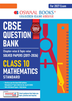 CBSE Class 10 Mathematics (Standard) Question Bank | Chapter & Topic-wise Solved Papers (2017–2026) | Based on Latest Syllabus (April 2026) | Includes 2026 Papers | | For 2027 Exam