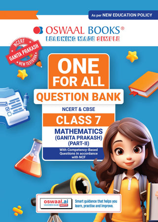 CBSE Class-7 One for All Mathematics (Ganita Prakash) Part 2 For 2026-27 Exam | As Per Latest NCERT & CBSE Syllabus | Chapter-Wise Question Bank, Revision Notes & Competency Based Questions