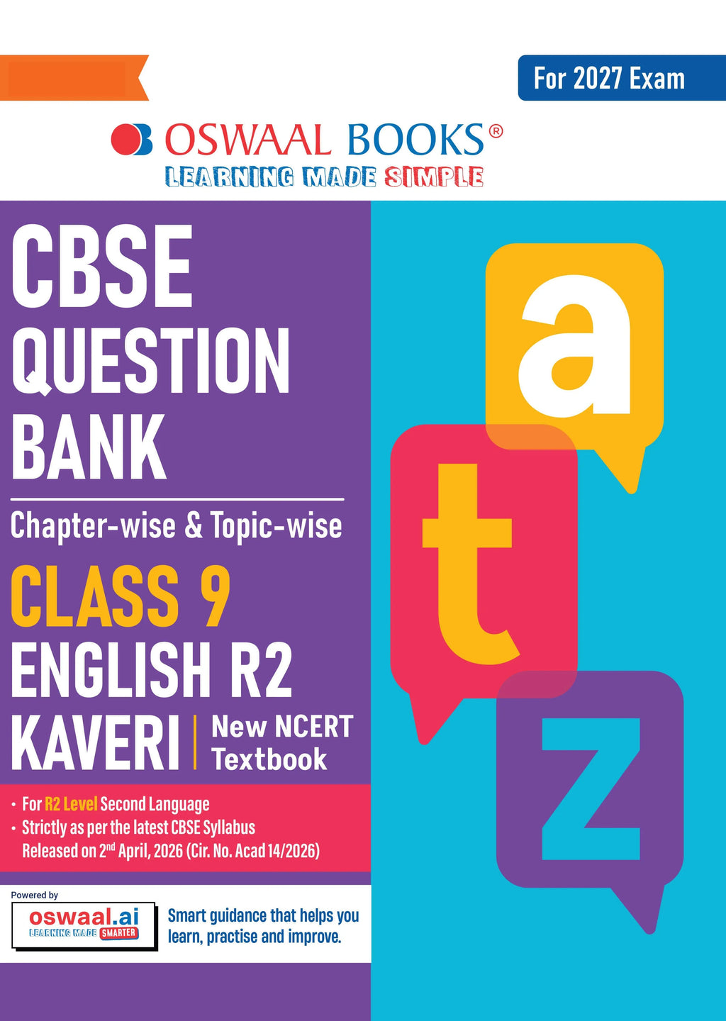 Oswaal CBSE English Question Bank Chapter-wise & Topic-wise Class 9 | Based on new NCERT Textbook Kaveri| 9789377130534