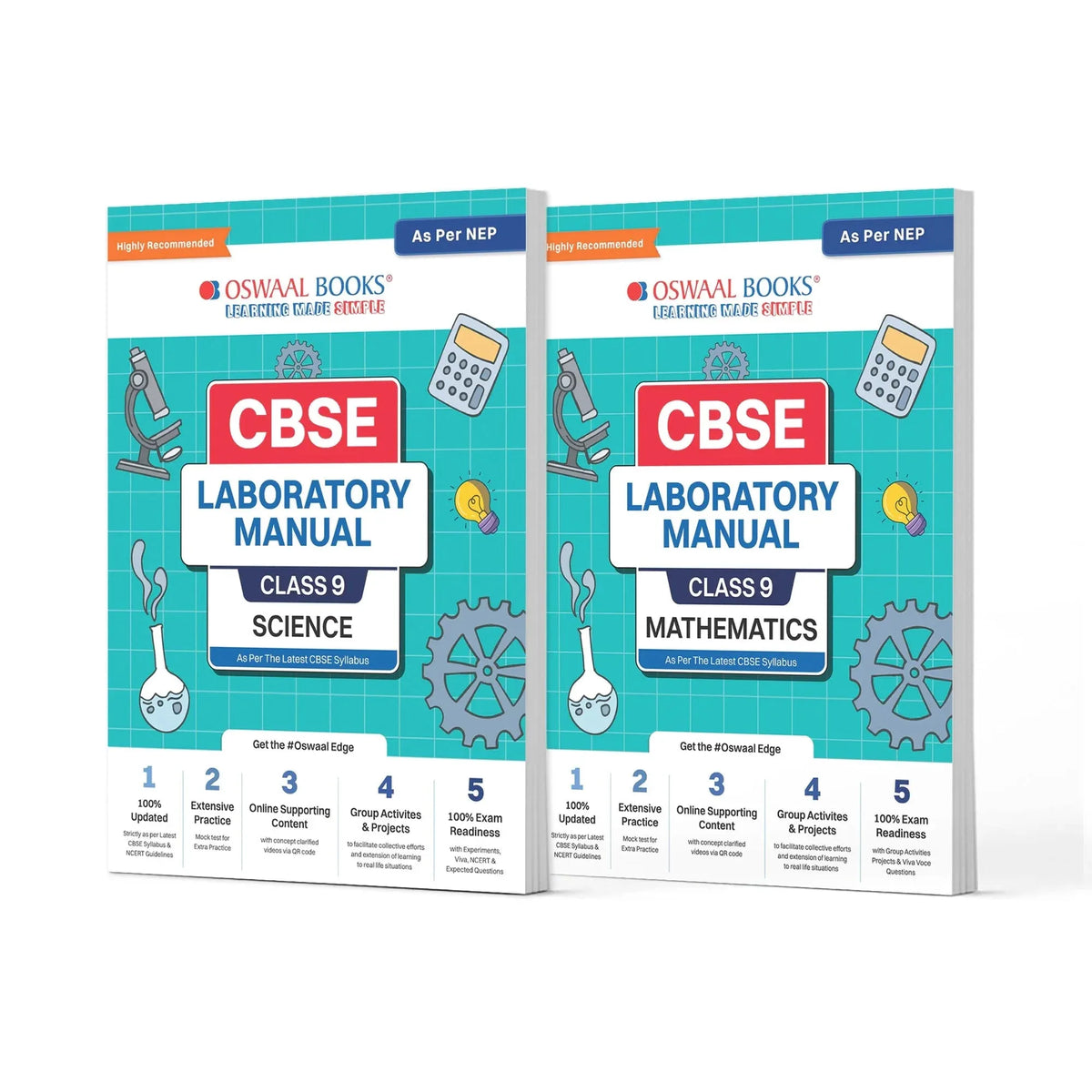 Oswaal CBSE Laboratory Manual Class 9 Science & Mathematics Book | Set of 2 Books | For Latest Exam