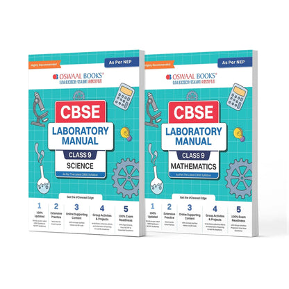 Oswaal CBSE Laboratory Manual Class 9 Science & Mathematics Book | Set of 2 Books | For Latest Exam