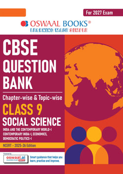 CBSE Question Bank Social Science (India & the Contemporary World, Contemporary India, Democratic Politics, Economics) | For 2027 Exam |with Competency Based Questions |NCERT 2025-26 Edition