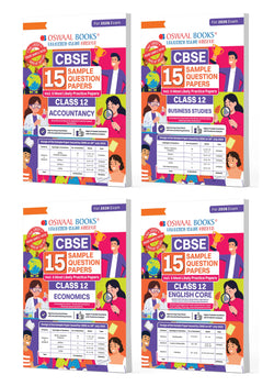 CBSE Sample Question Papers Class 12 Accountancy, Business Studies, Economics & English Core (Set of 4 Books) (For Board Exams 2026)
