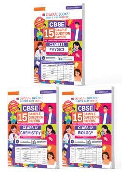 CBSE Sample Question Papers Class 12 Physics, Chemistry & Biology (Set of 3 Books) (For Board Exams 2026)