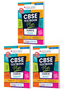 CBSE Textbook Plus (2022-2026) | Class 12 | Physics, Chemistry & Biology (Set of 3 Books) | Includes: 2026 Papers- fully solved | With Competency Focused Questions | For 2027 Exam | With oswaal.ai