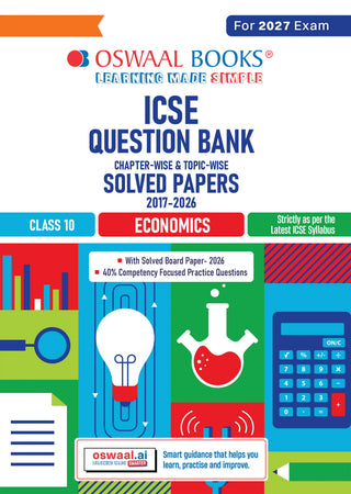 Class 10 ICSE Question Bank Economics (2017 – 2026) |For 2027 Exam Chapter-wise & Topic-wise with Competency Based Questions |  Includes 2026 Paper- fully solved | Self-Assessment Papers | Practice Papers
