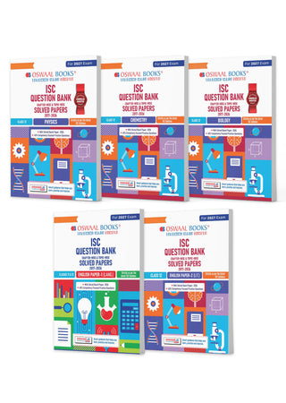 Class 12 ISC Physics, Chemistry, Biology, English Paper-1 & 2 Question Bank (Set of 5 Books) (2017–2026)| Chapter-wise & Topic-wise with Competency Based Questions |For 2027 Exam