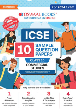 ICSE 10 Sample Question Papers Class 10 Commercial Studies For Board Exam 2024 (Based On The Latest CISCE/ ICSE Specimen Paper)