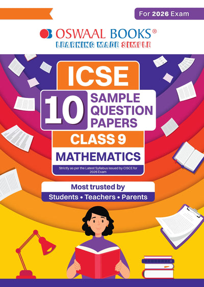 ICSE 10 Sample Question Papers Class 9 Mathematics for Exam 2026 (Strictly aligned with CISCE Latest Specimen Paper 2026), Competency-Based Questions, Mind Maps, On-Tips Notes, Solved MCQs, Revision with Explanations & Board Marking Scheme