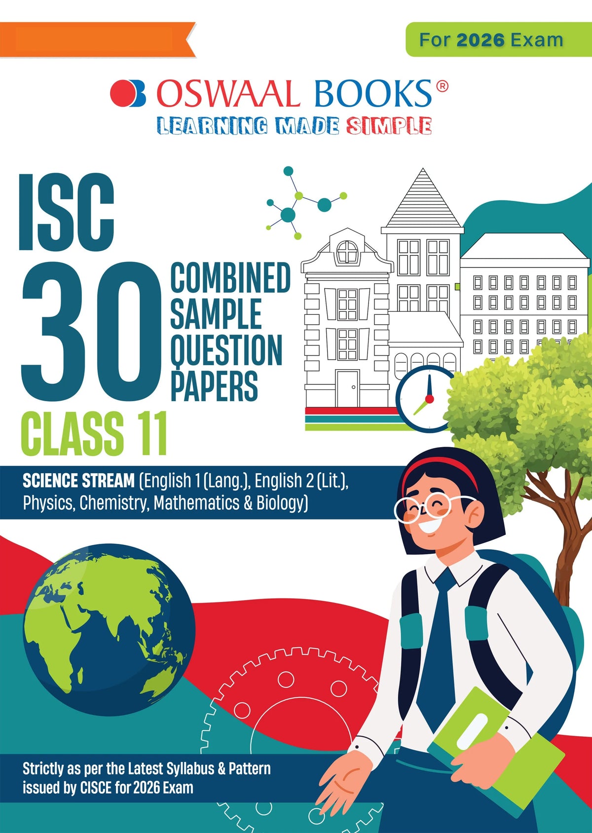 ISC 30 Combined Sample Question Papers Class 11 Science Stream (English Paper-1, English Paper-2, Physics, Chemistry, Mathematics & Biology)