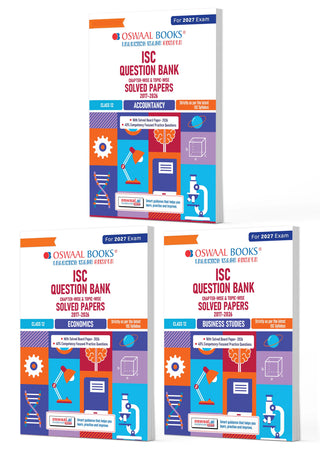 ISC Class 12 Question Banks Accountancy, Economics, Business Studies  (Chapter-wise & Topic-wise) |Class 12 I Set of 3 books |For 2027 Exam | with Oswaal AI
