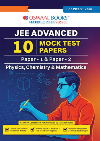 JEE Advance 10 Mock Test Papers (Paper-1 & Paper-2) Physics, Chemistry, Mathematics (For 2026)