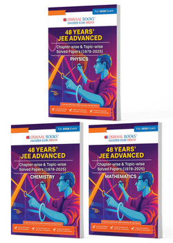 JEE Advanced 48 Years' Solved Papers (1978-2025) | Physics, Chemistry & Mathematics (Set of 3 Books) | For 2026-27-28 Exam