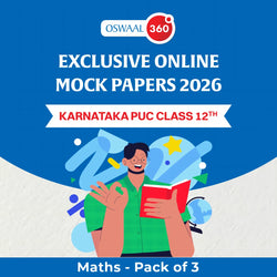 Karnataka PUC Class 12th Maths | Exclusive Online Mock Papers 2026 - Pack of 3