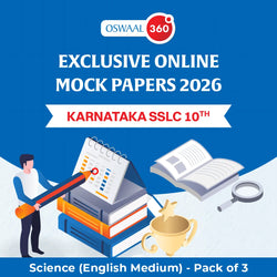 Karnataka SSLC Class 10th Science (English Medium) | Exclusive Online Mock Papers 2026 - Pack of 3
