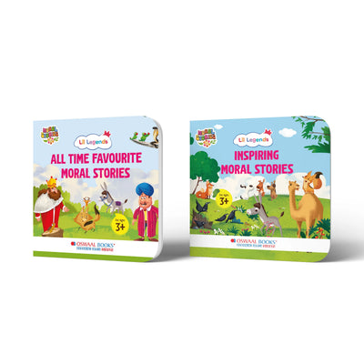 Oswaal Lil Legends All-Time Favourite & Inspiring Moral Stories Collection for Kids | Set of 2 Books | Illustrated Short Bedtime Stories | English Story Book | Age 3+ Years