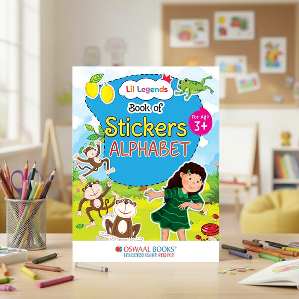 Lil Legends Alphabet Sticker Activity Book for Kids Age 3+ Years - Learn ABC Letters with Fun Stickers | Early Literacy & Phonics Skills | Educational Sticker Book for Toddlers & Preschoolers
