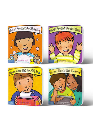 Lil Legends Best Behaviour Good Habits Set of 4 Books for Kids Age 2+ Years - Germs, Kind Words, Noses & Screen Time | Cleanliness & Responsibility