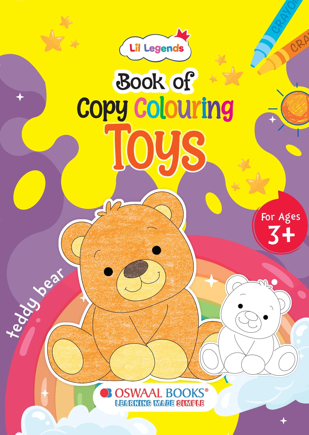 Lil Legends Book of Copy Colouring for Kids | Toys Theme | Fun Colouring Activity Book | Creativity, Colour Recognition & Fine Motor Skills | Age 3+ Years