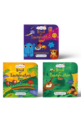 Lil Legends Book of Imagination Set for Kids | Parts 1, 2 & 3 | Set of 3 Activity Books | Drawing, Doodling, Creative Writing, Colouring & Art | Age 5–10 Years | Screen-Free Workbook
