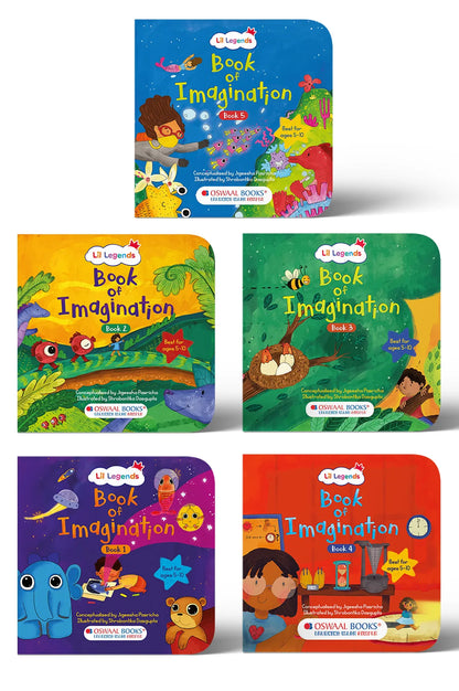 Oswaal Lil Legends Book of Imagination Set for Kids | Set of 5 Books | Parts 1 to 5 | Creative Thinking & Visual Learning Activity Books | Drawing, Doodling & Colouring | Age 5-10 Years