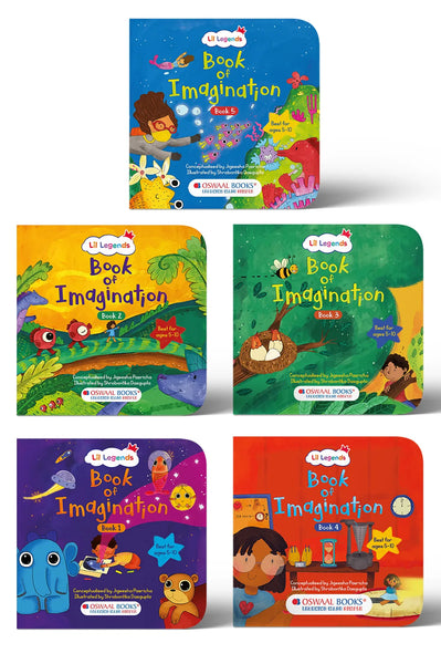 Lil Legends Book of Imagination Set for Kids | Set of 5 Books | Parts 1 to 5 | Creative Thinking & Visual Learning Activity Books | Drawing, Doodling & Colouring | Ages 5–10 Years