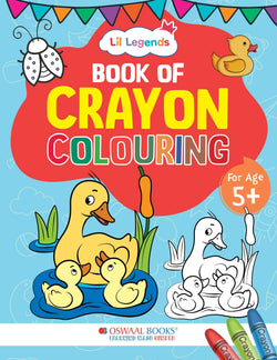Lil Legends Crayon Colouring Book for Kids Age 5+ Years | Advanced Detailed Designs for Confident Young Artists | Focus, Fine Motor Skills, Colour Recognition & Creativity | For UKG & Class 1