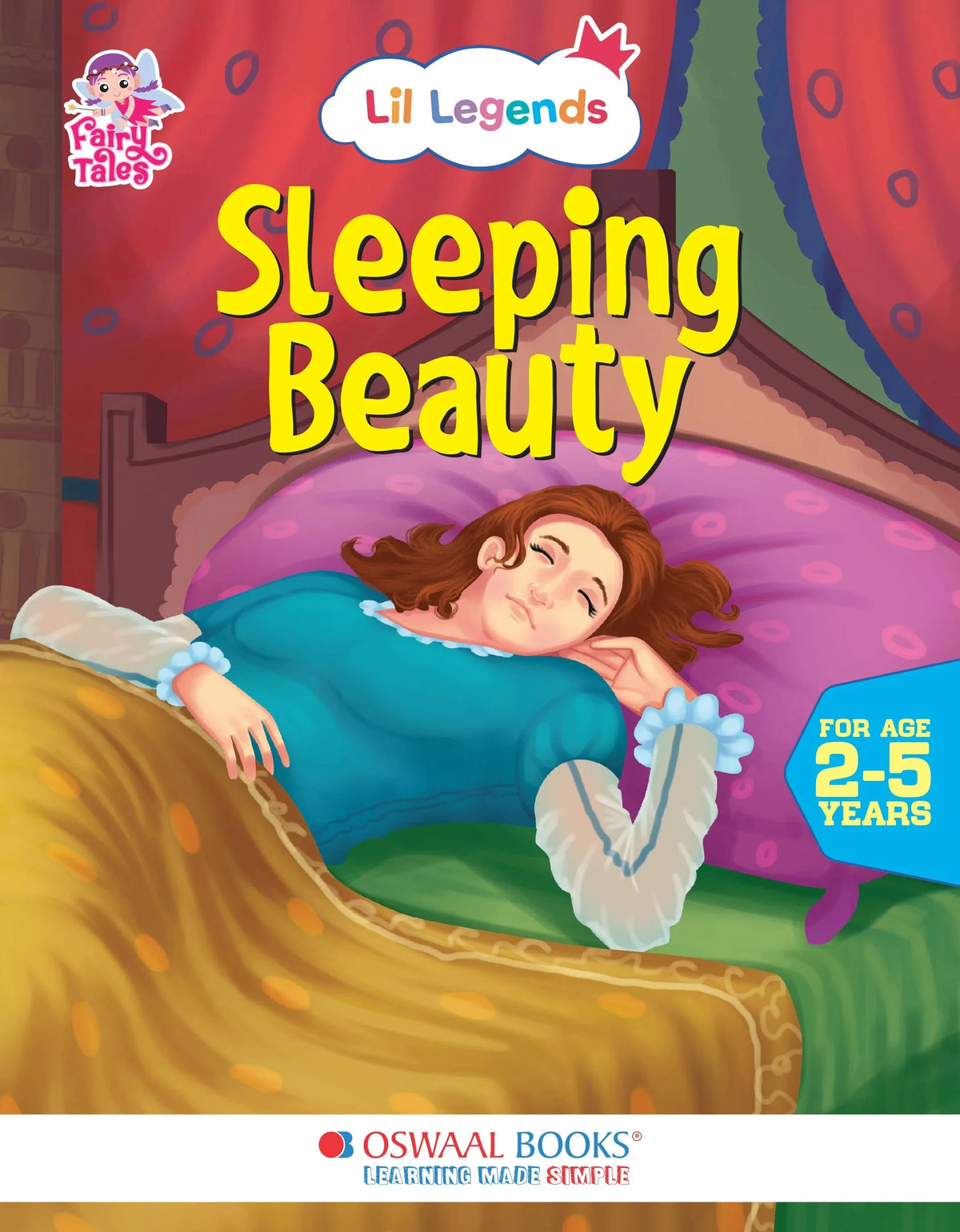 Lil Legends Fairy Tales for Kids | Sleeping Beauty | Illustrated Story Book | Bed Time Story Book | Classic Tale Picture Book | Age 2-5 Years | Early Learning Fun