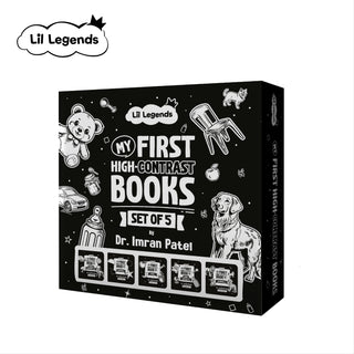 Lil Legends High Contrast Book for Infants & Toddlers | Black & White Baby Board Book | Visual Stimulation for Newborns | Brain Development | Age 0–12 Months | Durable