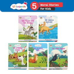 Lil Legends Illustrated Moral Stories for Kids Age 2+ Years - Set 2 of 5 Story Books | Short English Bedtime Stories with Colourful Pictures | Picture Books for Early Readers
