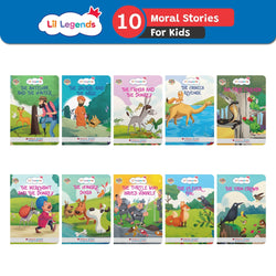 Lil Legends Moral Stories for Kids Age 2+ Years - Set of 10 Illustrated Story Books | Short English Bedtime Stories with Colourful Pictures | Picture Books for Early Readers