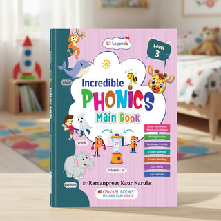 Lil Legends Incredible Phonics Level 3 Main Book for Kids Age 5-7 Years | Digraphs, Consonant Blends & Decodable Stories | Advanced Phonics Workbook for Class 1 Reading Fluency