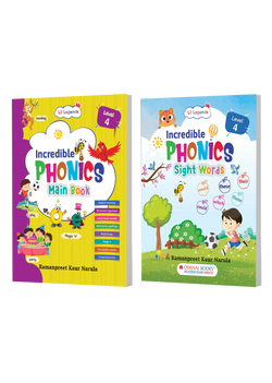 Lil Legends Incredible Phonics Level 4 for Kids Age 6-8 Years | Set of 2 Books – Main Book + Sight Words | Long Vowels, Complex Blends & Reading Mastery | Class 1 & 2 Independent Reader