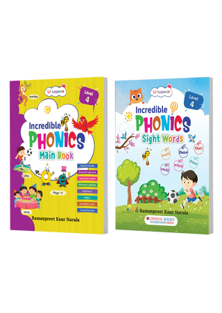 Lil Legends Incredible Phonics Level 4 for Kids Age 6-8 Years | Set of 2 Books – Main Book + Sight Words | Long Vowels, Complex Blends & Reading Mastery | Class 1 & 2 Independent Reader