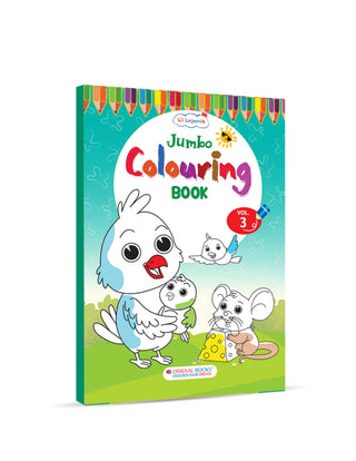 Lil Legends Jumbo Colouring Book Vol 4 for Kids Age 5+ Years | Nature, People & Story Scenes | Colouring & Creative Expression Activity Book for Kindergarten and class 1 and 2