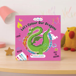 Lil Legends Let's Colour Our Dragons Colouring Book for Kids | Paperback With Hardboard Support | Dragon Themes & Guided Designs | Focus & Imagination | Age 3+ Years | Travel-Friendly